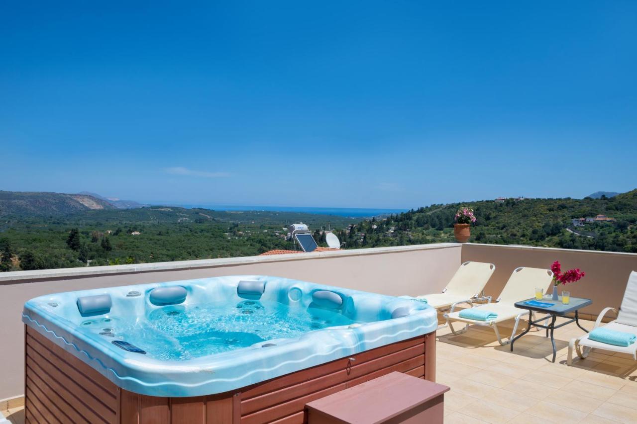 Olga'S Filoxenia - Villa Aladanos-Private Pool And Heated Jacuzzi Maherí Kültér fotó