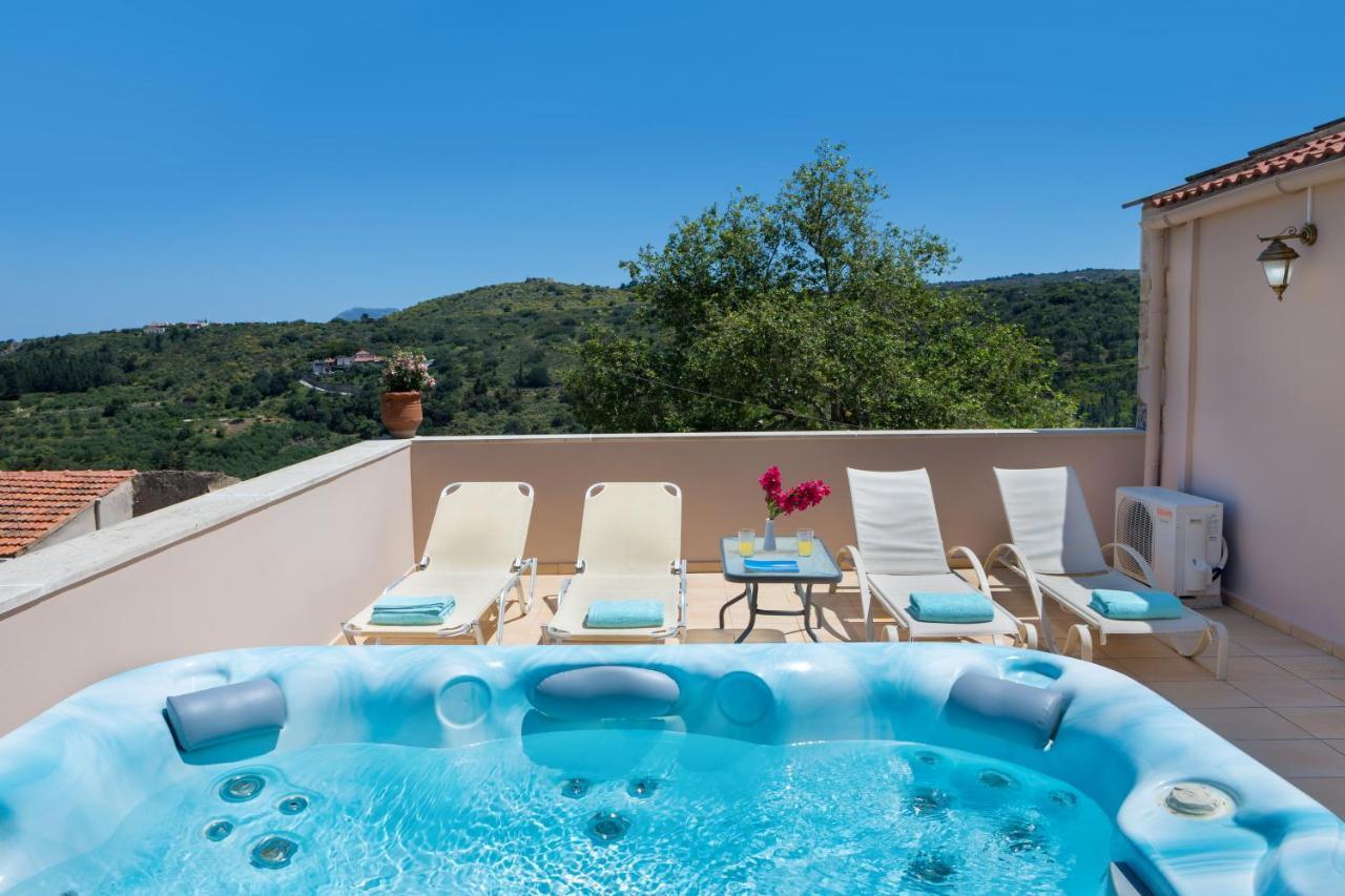 Olga'S Filoxenia - Villa Aladanos-Private Pool And Heated Jacuzzi Maherí Kültér fotó